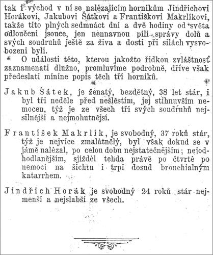 Záchrana horníků v dole Emeran - 2. strana